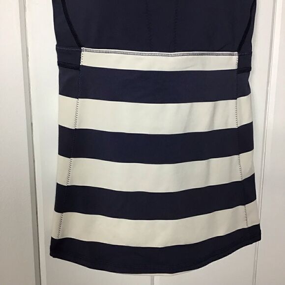 Lululemon Tank Navy & Cream Striped "Stuff Your Bra" Athleisure Tank, Size - 4 - Picture 3 of 8